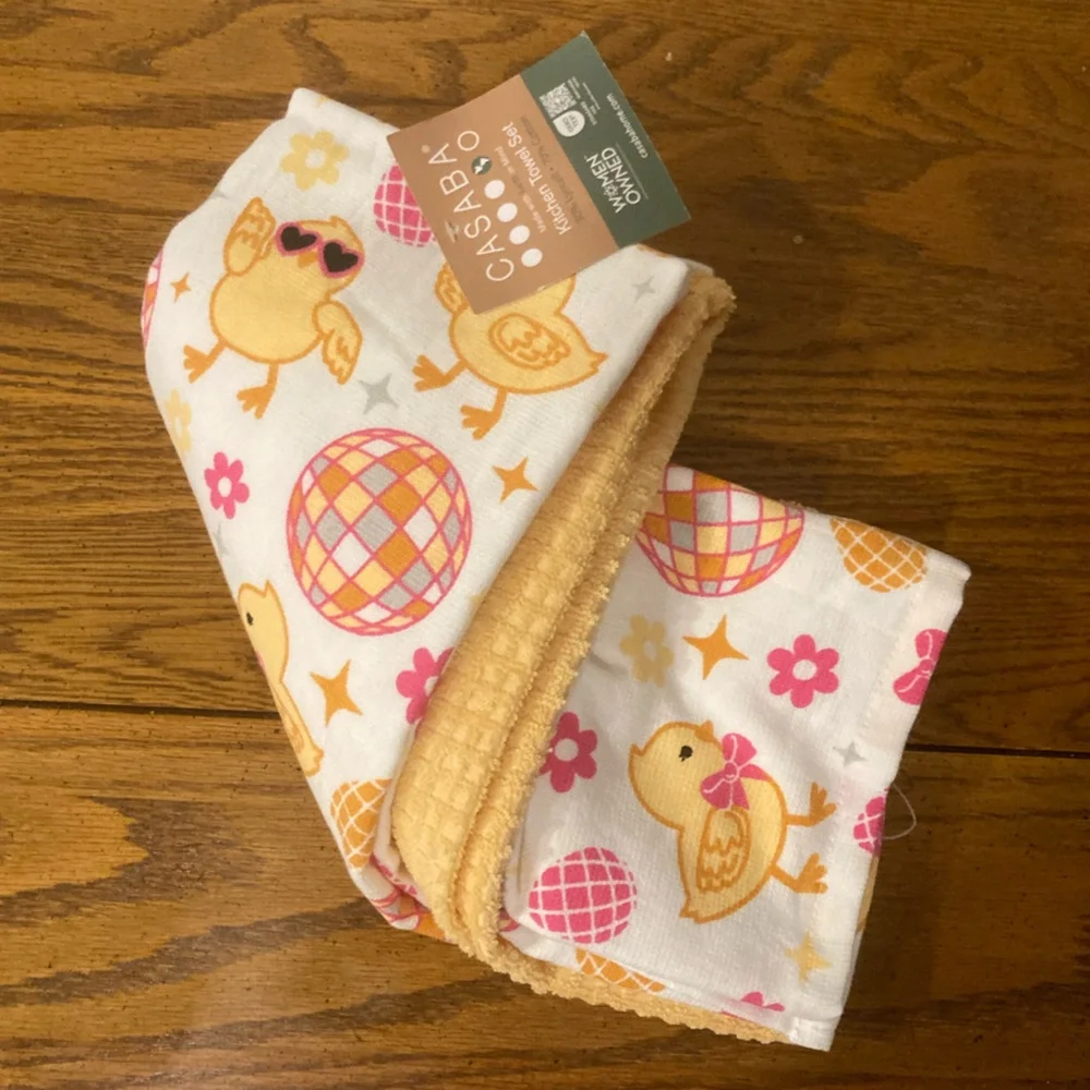 Kitchen Towel Set - 3, Chicks & Easter Eggs NWT